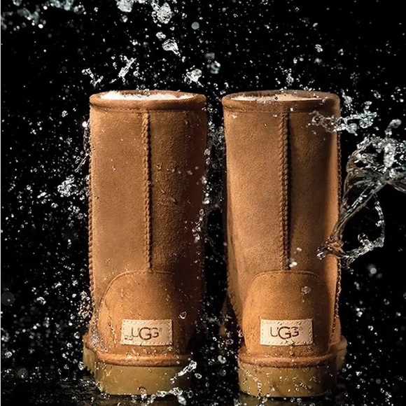 NWT/NWB UGG Bailey Button II Boot In Chestnut Suede, Sz. 8 - Picture 7 of 13